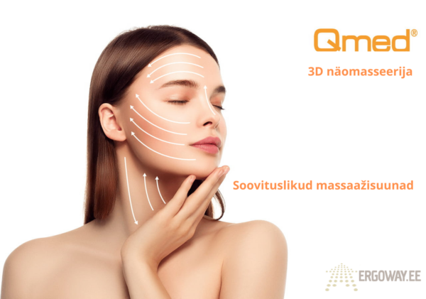 Soovituslikud massaažisuunad näo masseerija 3d ergoway näojooga