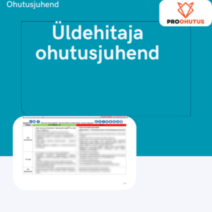 Üldehititaja tööohutusjuhendi näidis