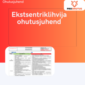 Ekstsentriklihvija ohutusjuhend näidis