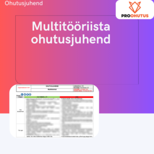 Multitööriista ohutusjuhend näidis