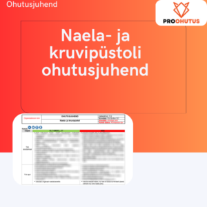 Naela- ja kruvipüstoli ohutusjuhend näidis