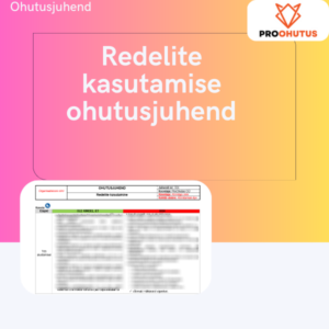 Redelite kasutamise ohutusjuhend näidis