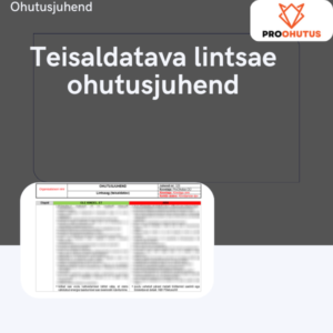 Teisaldatava lintsae ohutusjuhend näidis