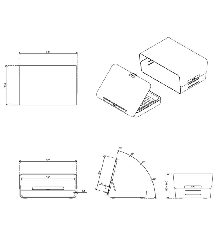 Ergonoomiline monitorialus + hoiukarp Bento® 220 - Image 11