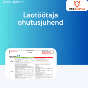 Laotöötaja ohutusjuhendi näidis