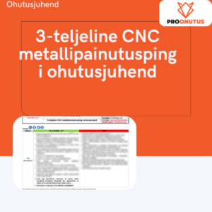 CNC metallipainutuspingi ohutusjuhend