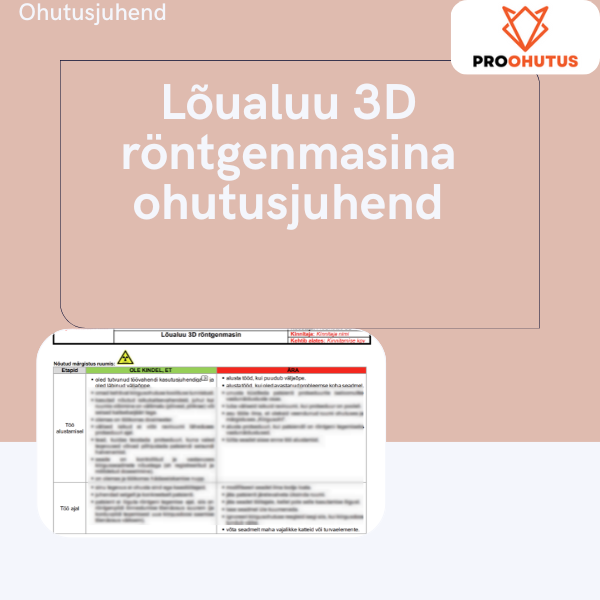 371 Lõualuu 3D röntgenmasina ohutusjuhend