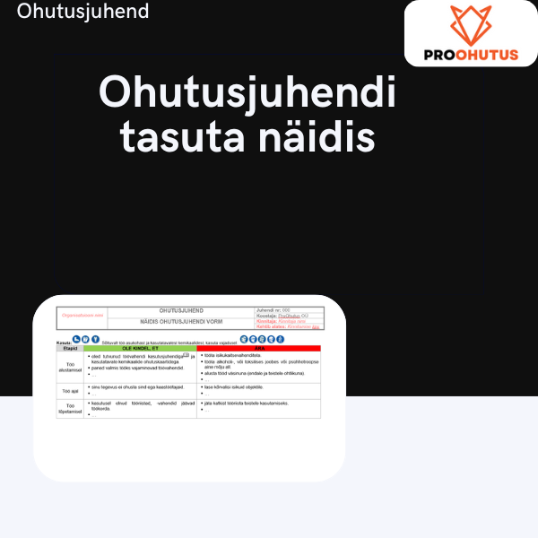 tasuta ohutusjuhendi näidis