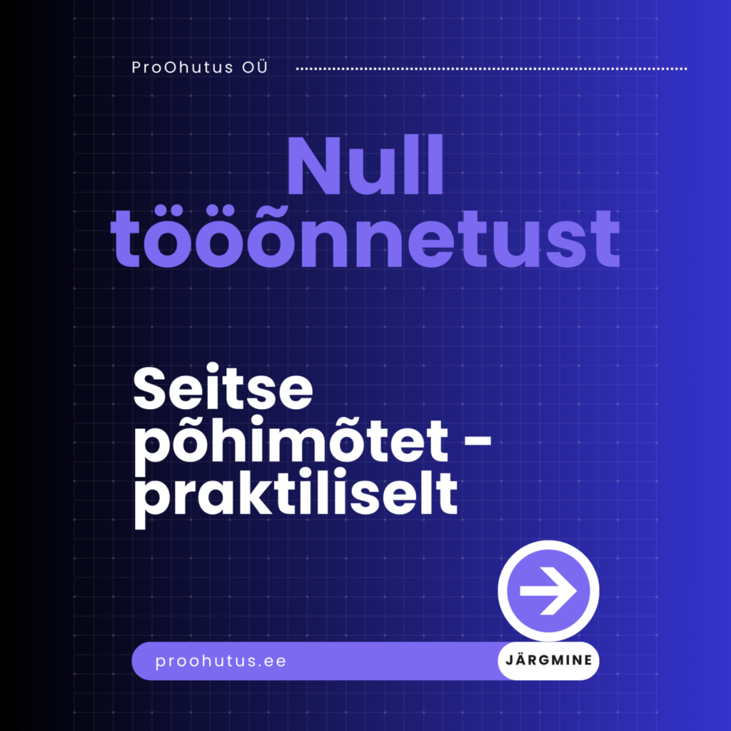 Kas 0 tööõnnetust on võimalik? 1 0 tööõnnetust