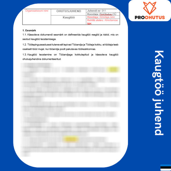 011 Kaugtöö juhend 2 Kaugtöö juhend näidis