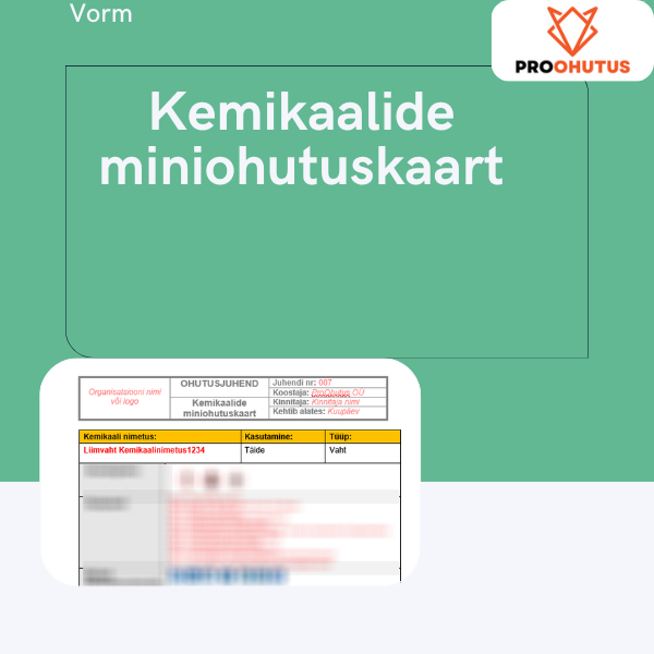 kemikaali miniohutuskaart