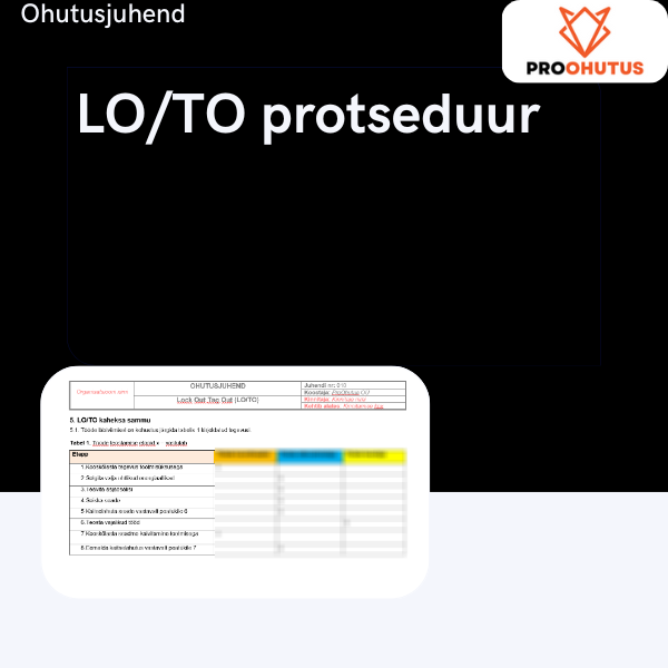 LO/TO protseduur näidis