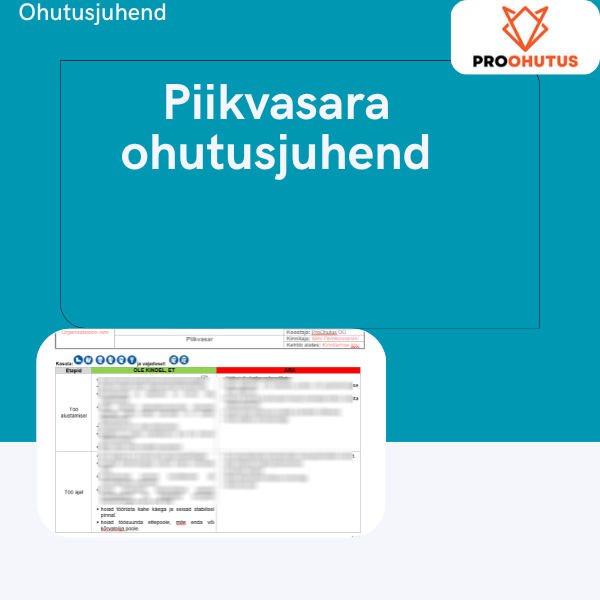 Piikvasara ohutusjuhend