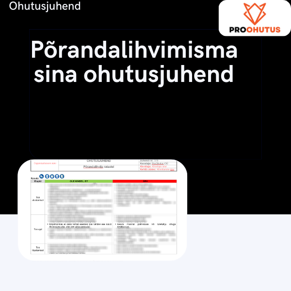 Põrandalihvimismasina ohutusjuhend