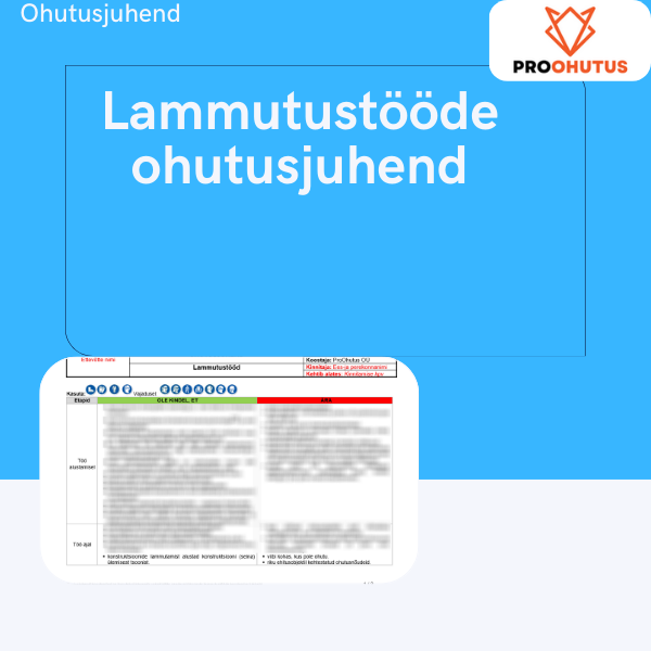 Lammutustööde ohutusjuhend