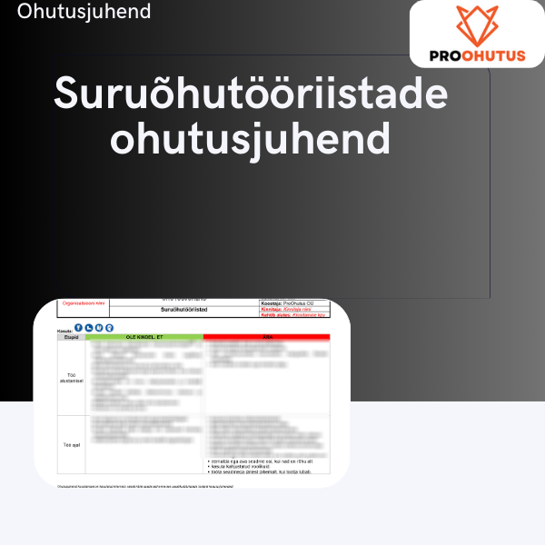 Suruõhutööriistade ohutusjuhend