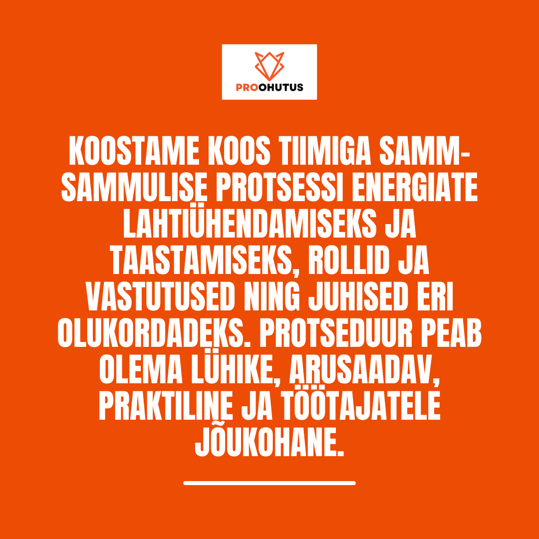 LOTO juurutamine 8 LOTO protseduur
