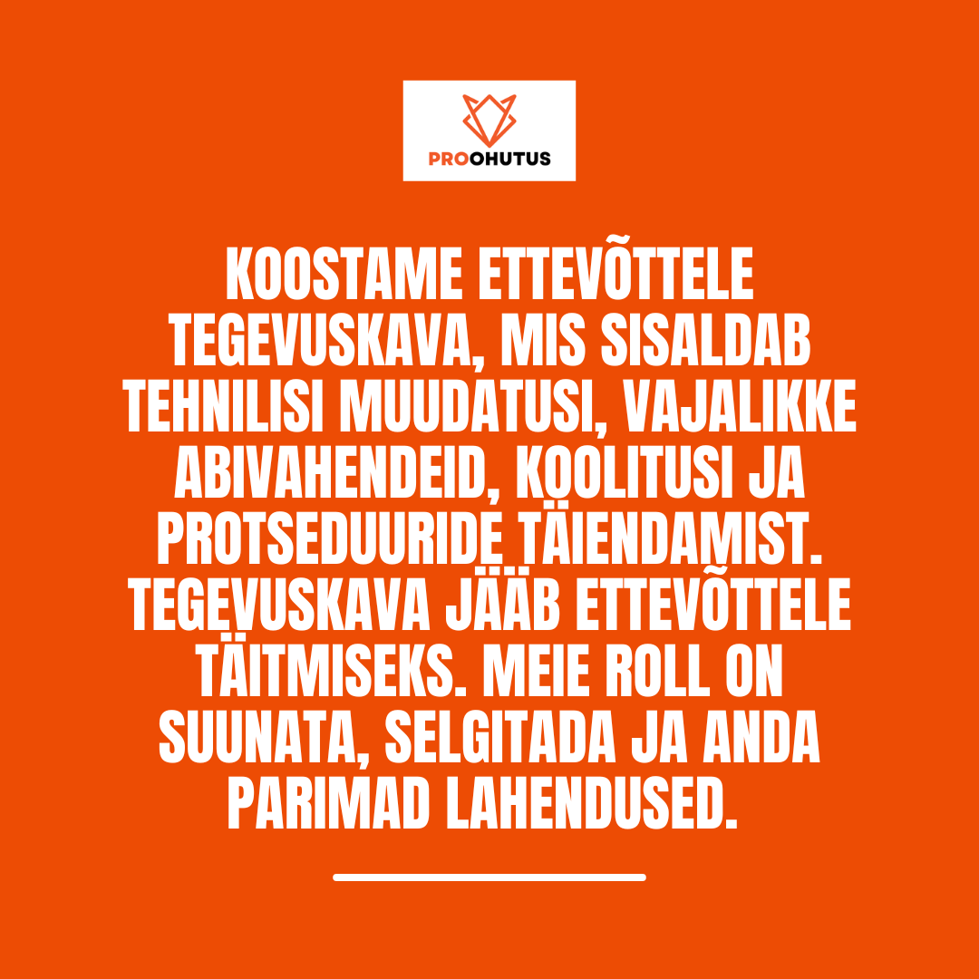 LOTO juurutamine 9 LOTO tegevuskava