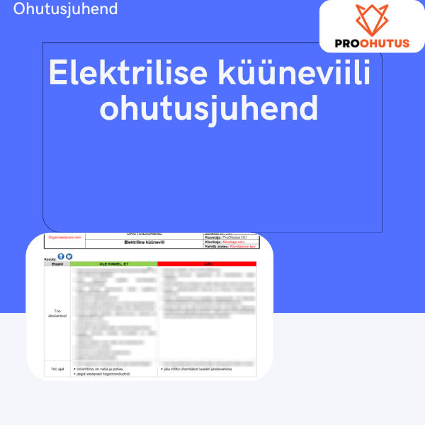 Elektrilise küüneviili ohutusjuhend