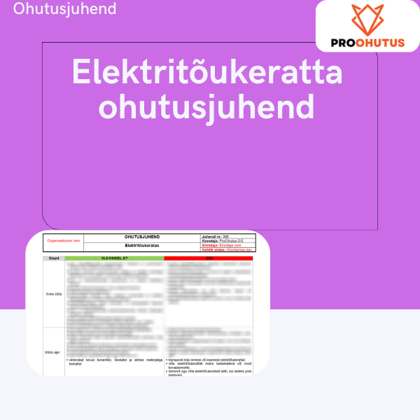 Elektritõukeratta ohutusjuhend