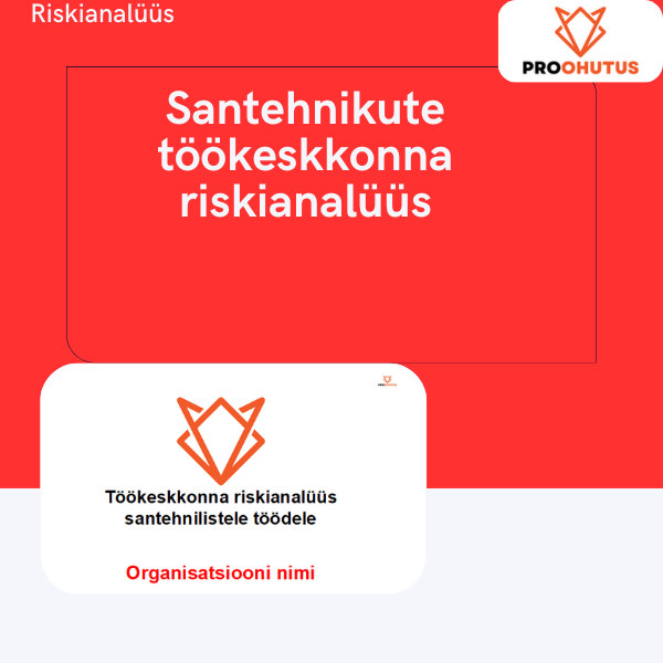 Santehnikute töökeskkonna riskianalüüs